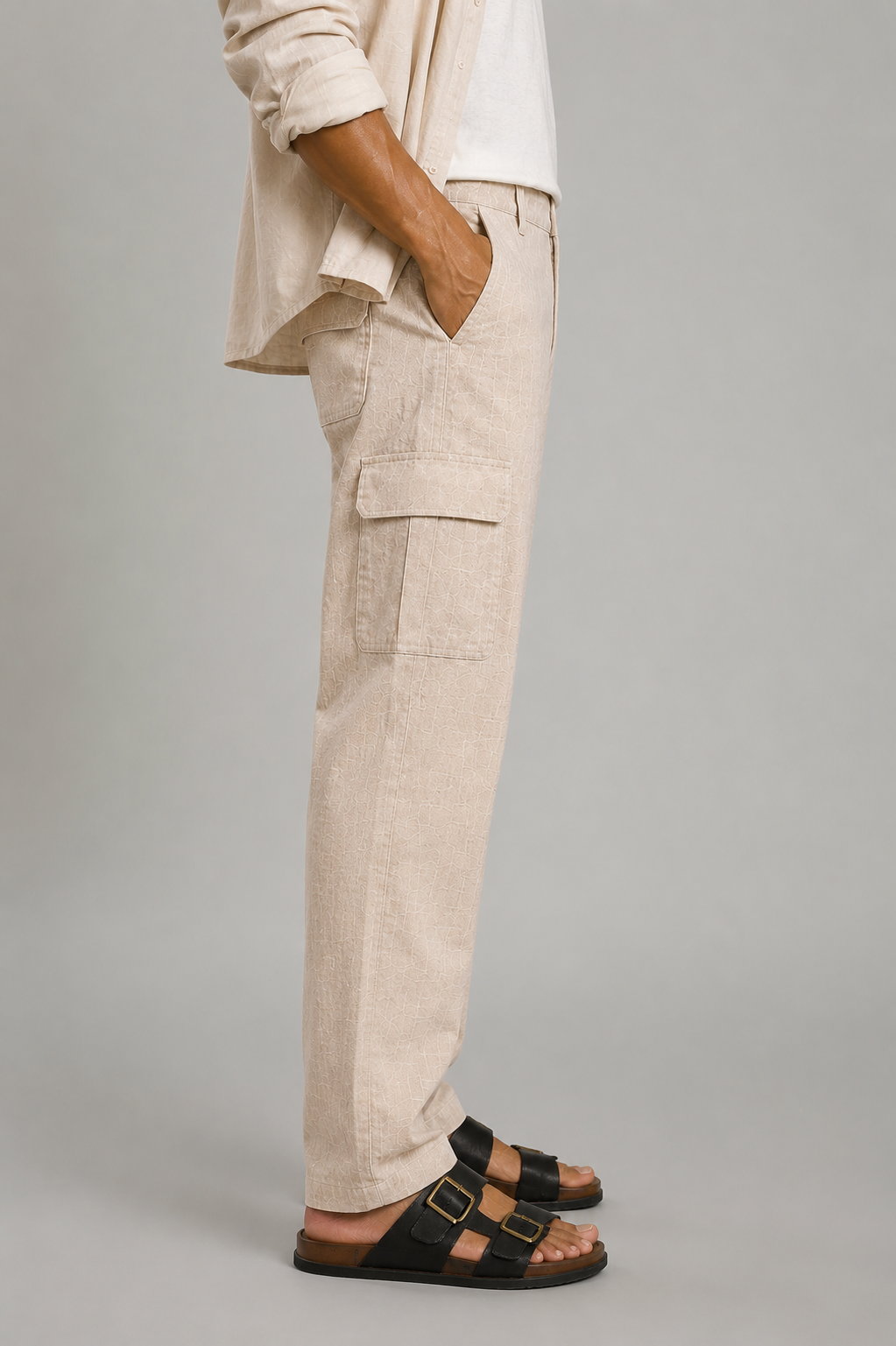 Flynn Cargo Trouser | Off white