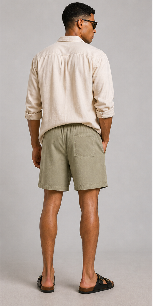 Twill shorts| Sage Green
