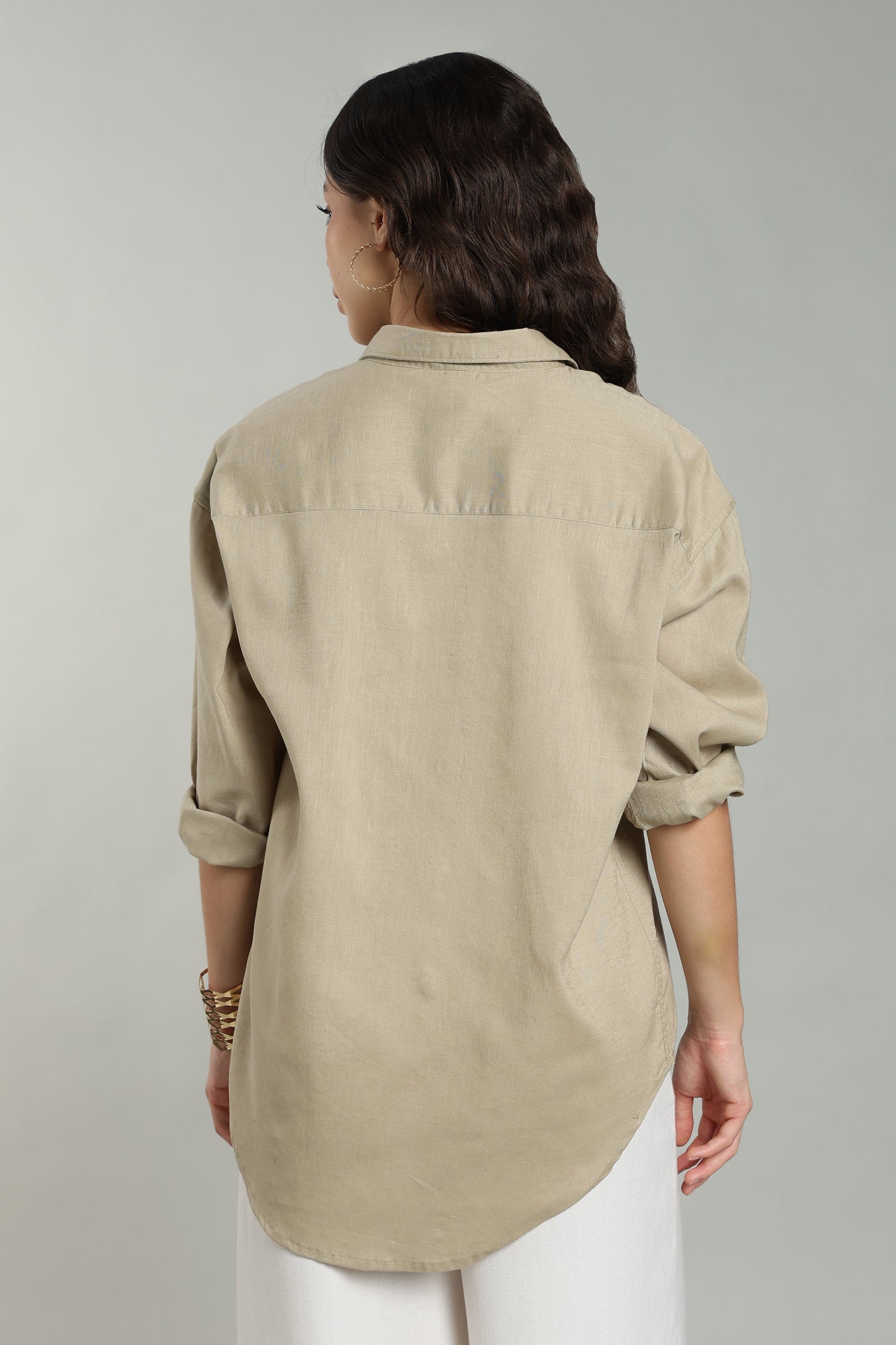 Women’s Beige Linen Shirt