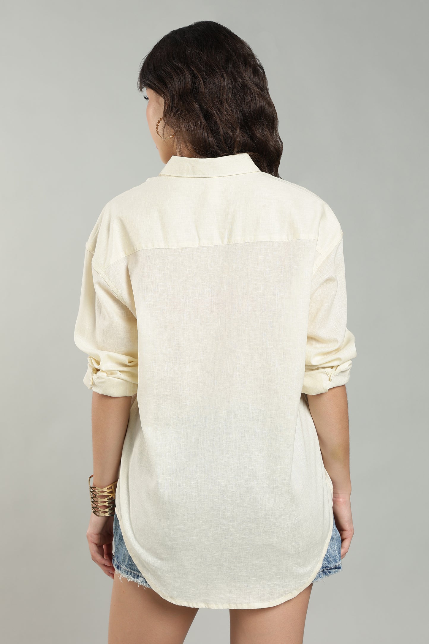 Women’s Lemon Embroidered Linen Shirt