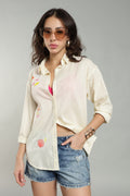Women’s Lemon Embroidered Linen Shirt