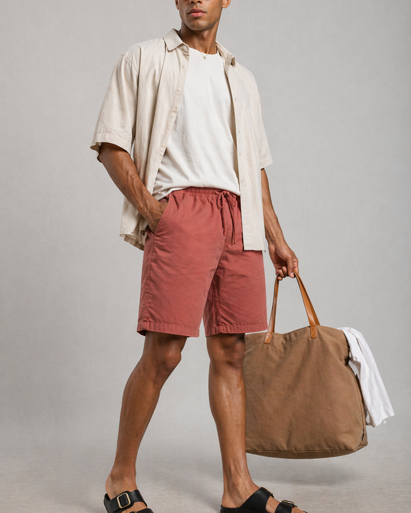 Twill Shorts | Rust