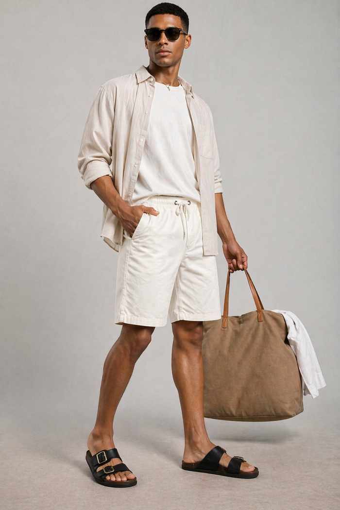 Twill shorts | Off white