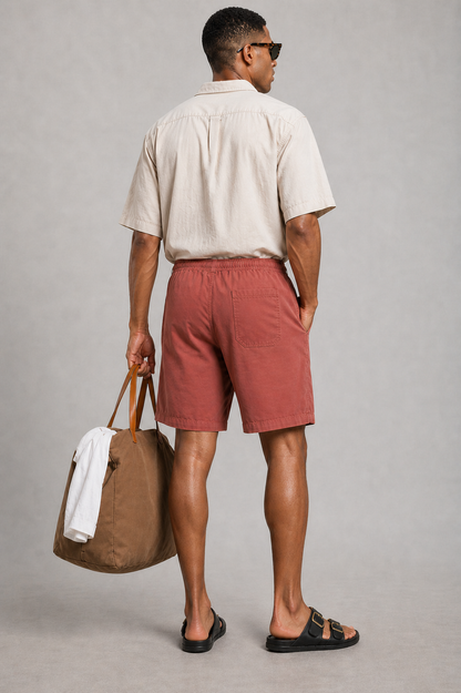 Twill Shorts | Rust
