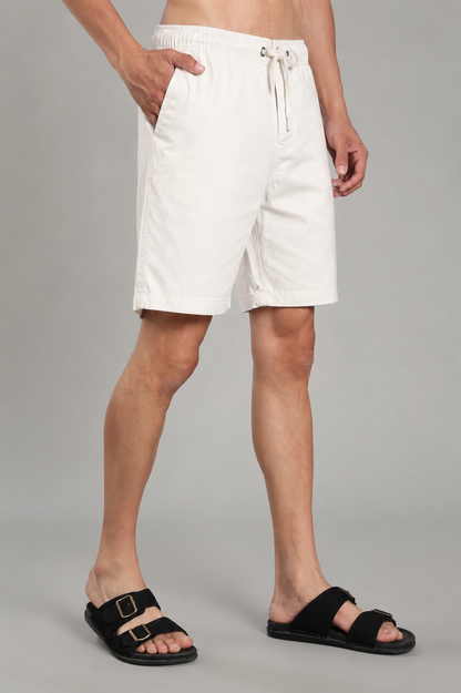 Twill shorts | Off white