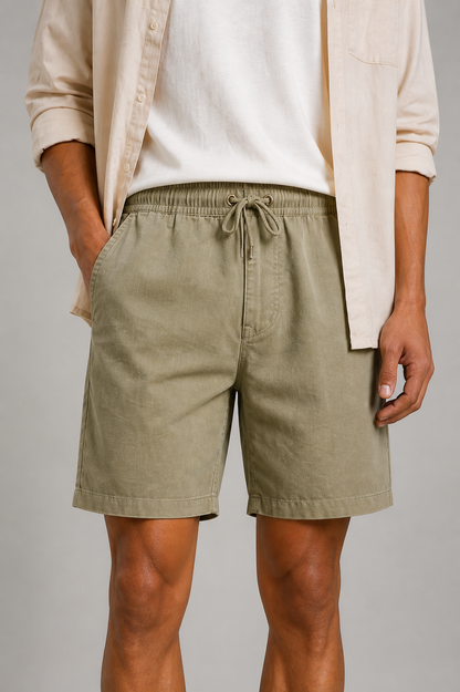 Twill shorts| Sage Green