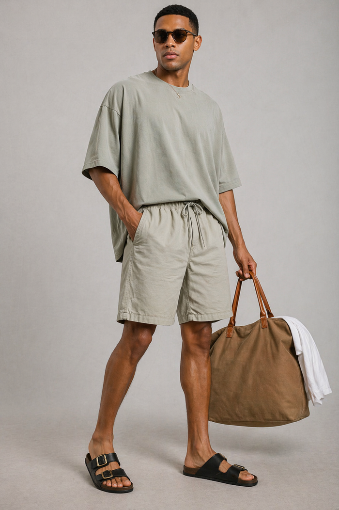 Twill Shorts | Grey