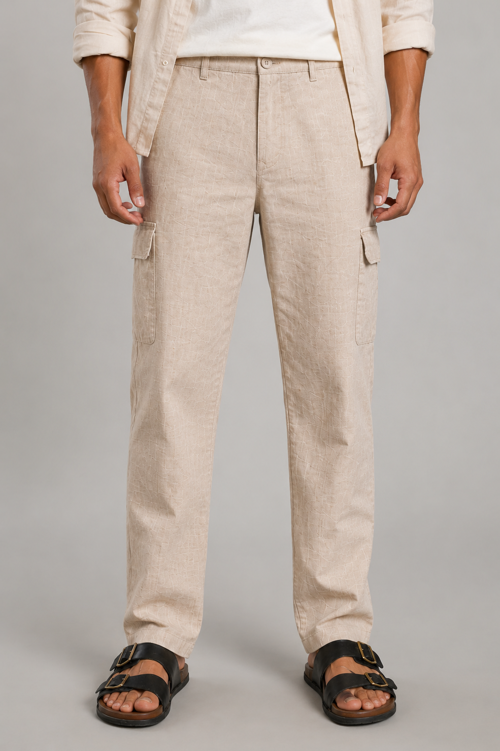 Flynn Cargo Trouser | Off white