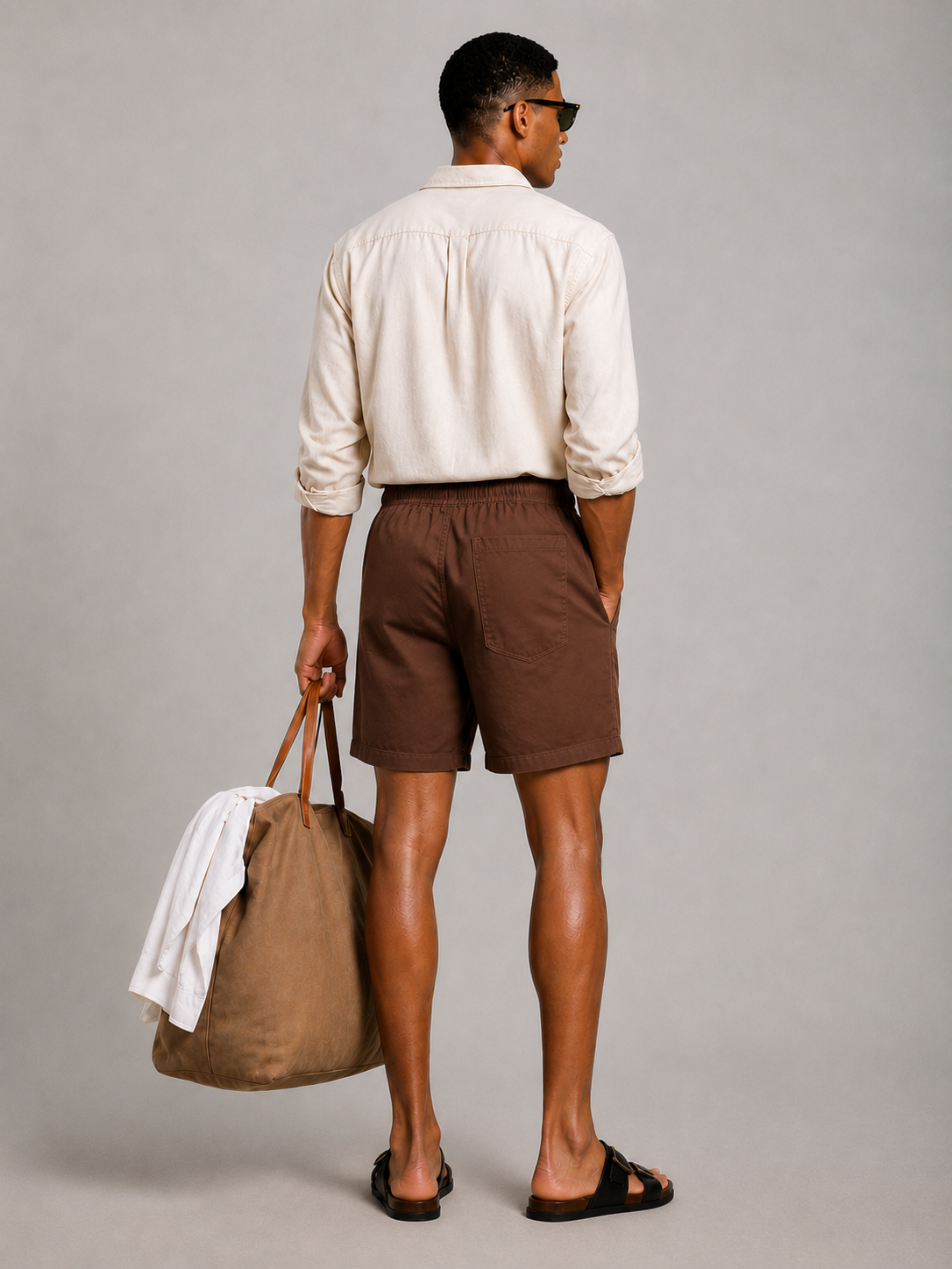 Twill Shorts | Brown
