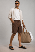 Twill Shorts | Brown