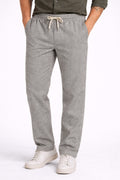 Grey Pure Cotton Linen Blend Pant For Men