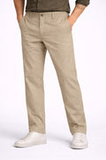 Khakhi Cotton Linen Trousers for Men
