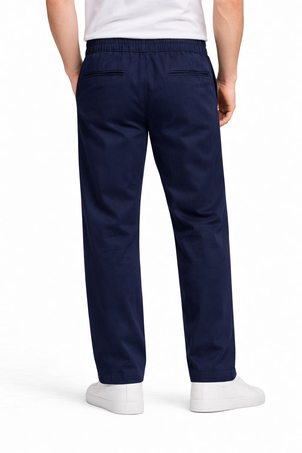 Men’s Navy Blue Twill Trousers | Smart Casual Pants
