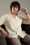 ITALINO YELLOW  LINEN BLEND RELAXED SHIRT