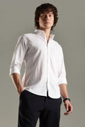 ITALINO WHITE LINEN BLEND RELAXED SHIRT